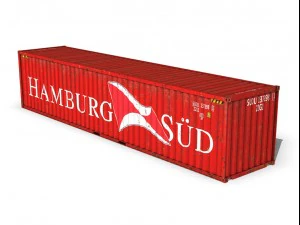 40ft shipping container hamburg sued 3D Model