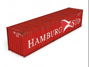 40ft shipping container hamburg sued 3D Model