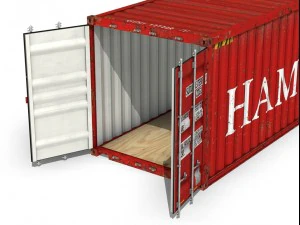 40ft shipping container hamburg sued 3D Model