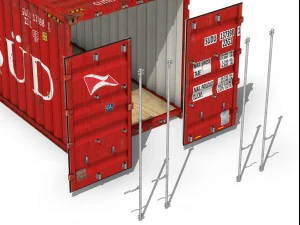 40ft shipping container hamburg sued 3D Model