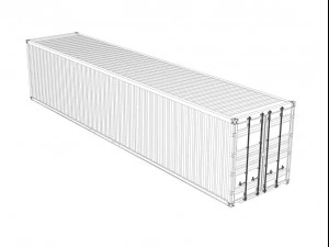 40ft shipping container hamburg sued 3D Model