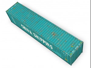 40ft shipping container china shipping 3D Model