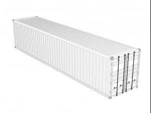 40ft shipping container china shipping 3D Model