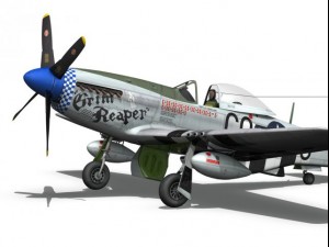 north american p51d mustang grim reaper 3D Model
