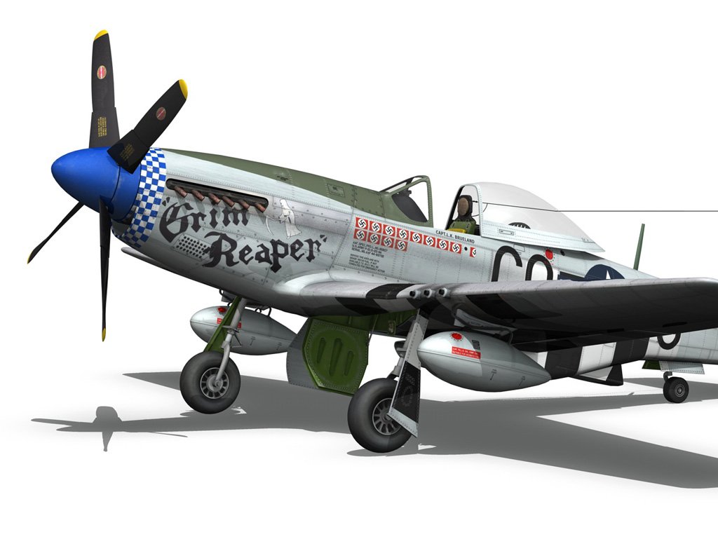 North American P51d Mustang Grim Reaper 3d Model In Fighter 3dexport