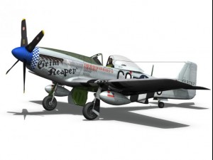 north american p51d mustang grim reaper 3D-Modell