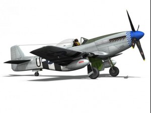 north american p51d mustang grim reaper 3D-Modell