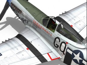 north american p51d mustang grim reaper 3D-Modell