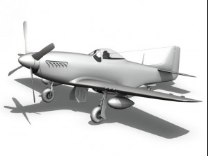 north american p51d mustang grim reaper 3D-Modell