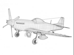 north american p51d mustang grim reaper 3D-Modell