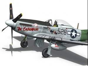 north american p51d mustang the enchantress 3D Model