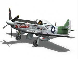 north american p51d mustang the enchantress 3D Модель