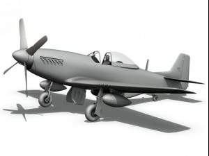 north american p51d mustang the enchantress 3D Модель
