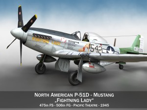 north american p51d mustang fighting lady Modelo 3D
