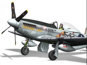 north american p51d mustang fighting lady Modelo 3D