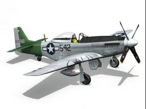north american p51d mustang fighting lady 3D Model