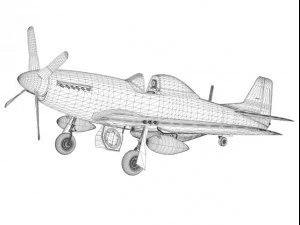 north american p51d mustang fighting lady 3D Model