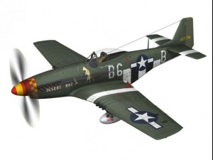 north american p51d mustang desert rat 3D Модель