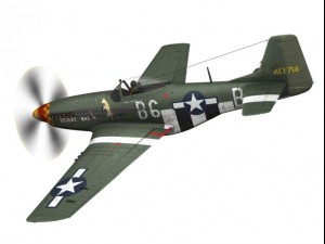 north american p51d mustang desert rat 3D Модель