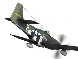 north american p51d mustang desert rat 3D Модель