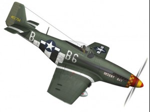 north american p51d mustang desert rat 3D Модель