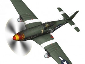 north american p51d mustang desert rat 3D Модель