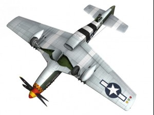 north american p51d mustang desert rat 3D Модель