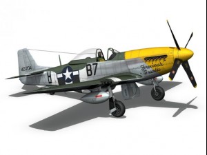 north american p51d mustang ferocious frankie 3D Model