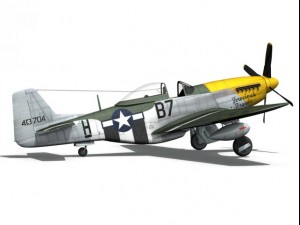 north american p51d mustang ferocious frankie 3D Model