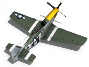 north american p51d mustang ferocious frankie 3D Model