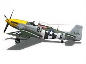 north american p51d mustang ferocious frankie 3D Model
