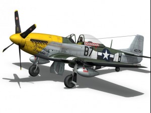 north american p51d mustang ferocious frankie 3D Model