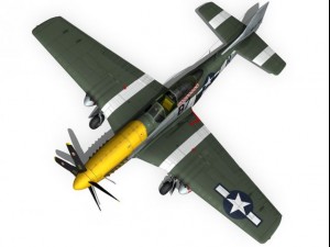 north american p51d mustang ferocious frankie 3D Model