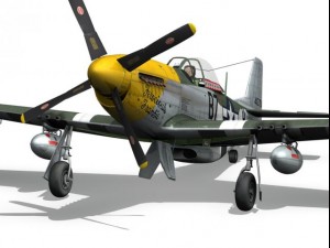 north american p51d mustang ferocious frankie 3D Model