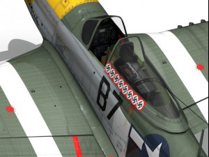 north american p51d mustang ferocious frankie 3D Model