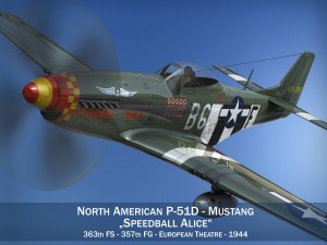 north american p51d mustang speedball alice Modèle 3D