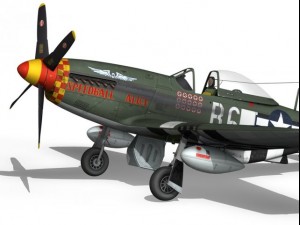 north american p51d mustang speedball alice 3D 모델