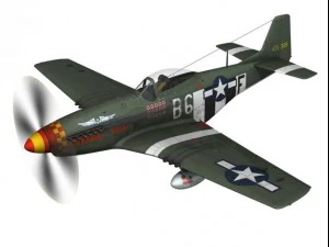 north american p51d mustang speedball alice 3D Model