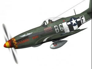 north american p51d mustang speedball alice 3D Model