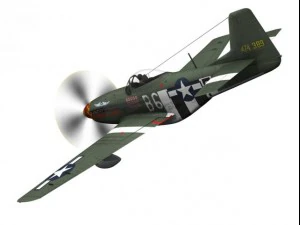 north american p51d mustang speedball alice 3D Model