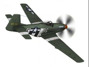 north american p51d mustang speedball alice 3D Model