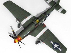 north american p51d mustang speedball alice Modèle 3D