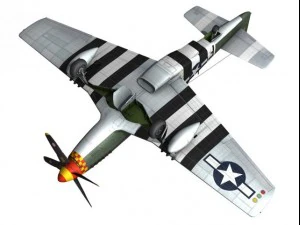 north american p51d mustang speedball alice 3D Model