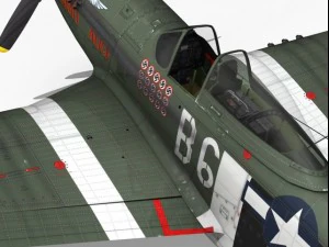 north american p51d mustang speedball alice 3D Model