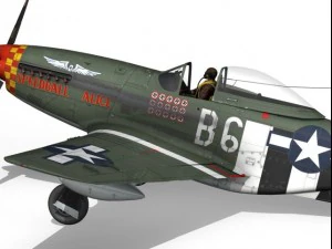 north american p51d mustang speedball alice 3D Model