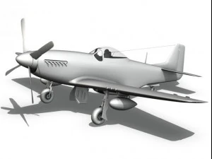 north american p51d mustang speedball alice 3D Model