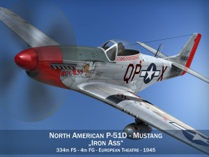 north american p 51d mustang iron ass 3D 모델