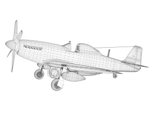 north american p 51d mustang iron ass 3D-Modell