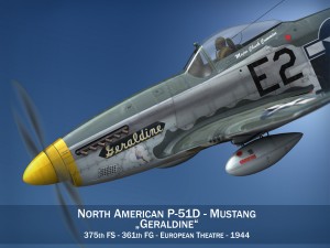 north american p51d mustang geraldine 3Dモデル