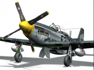 north american p51d mustang geraldine 3D Model